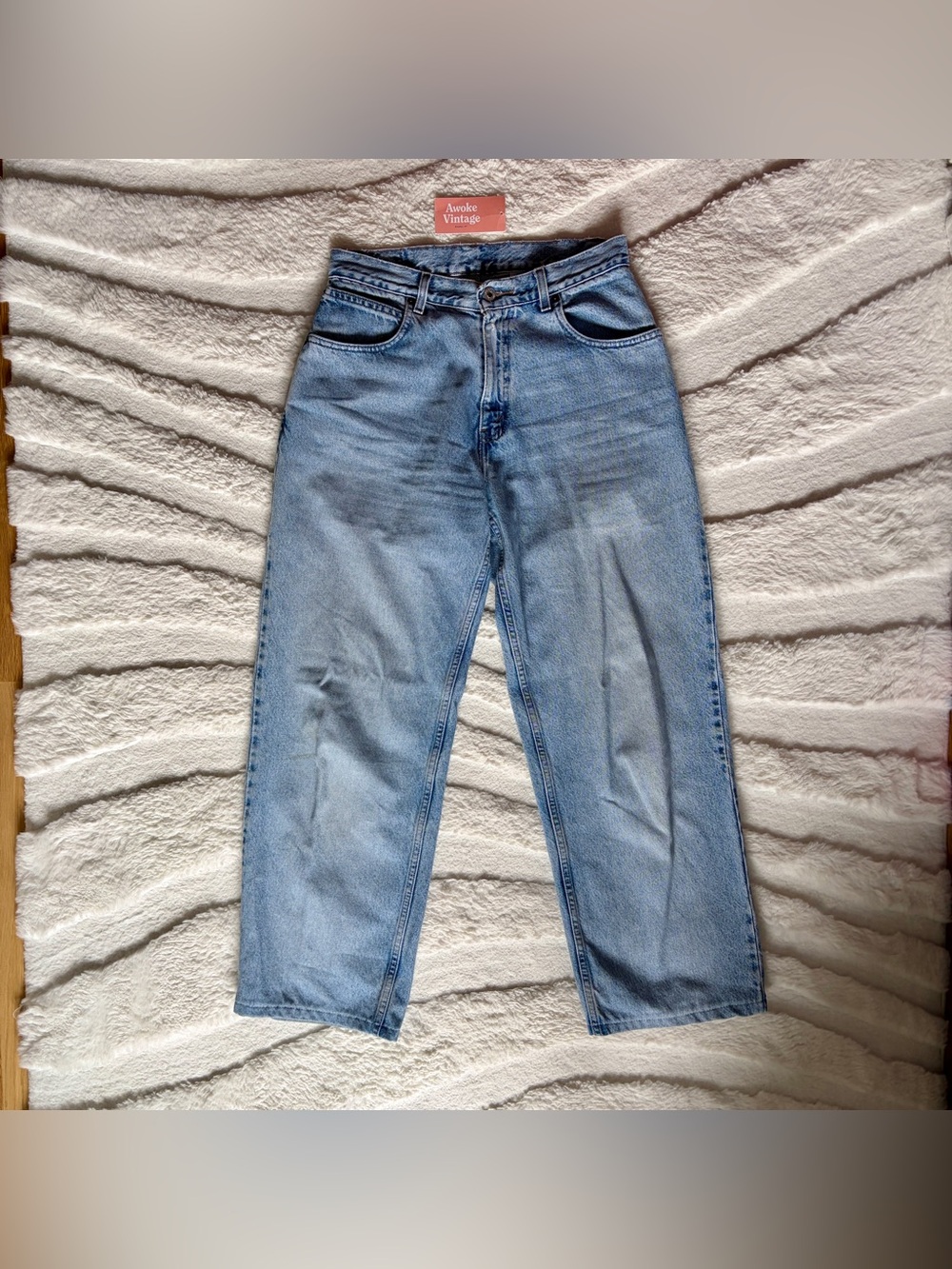 Vintage Blue Levi’s Jeans 27-28 AWOKE VINTAGE Straight Tapered Barrel Leg